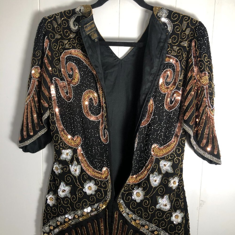 Womens Black and Sequins Gown/Dress. Size Small - Picture 12 of 12